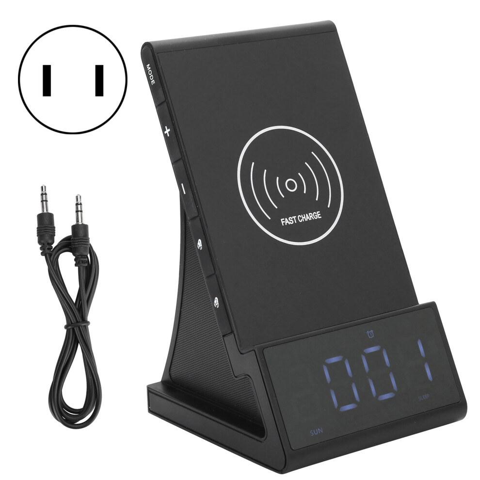 Smart Wireless Charging Station Featuring Alarm Clock Bluetooth5.0ergonomic Stand Design And Multiple Certified Safe Features For Universal 9175034417610