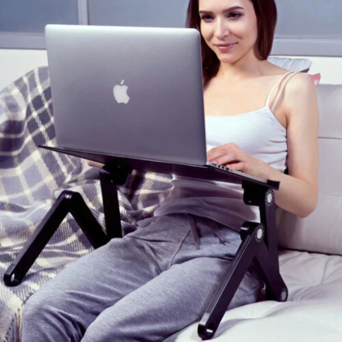 Adjustable Vented Laptop Stand - Foldable Desk for Office 1