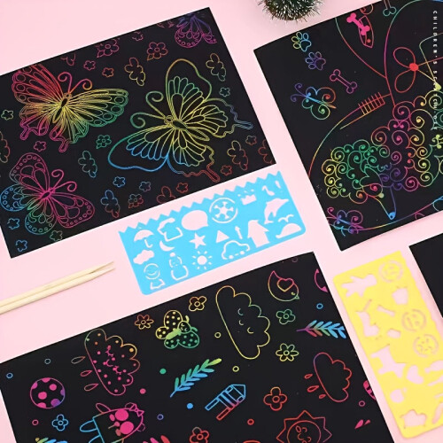 Rainbow Scratch Off Notebooks Arts and Crafts Set 2
