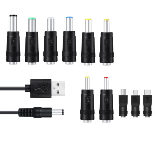 Καλώδιο τροφοδοσίας 5V USB σε DC, 3,3 πόδια με 11 εναλλάξιμα βύσματα – Συμβατό με κάμερα 1