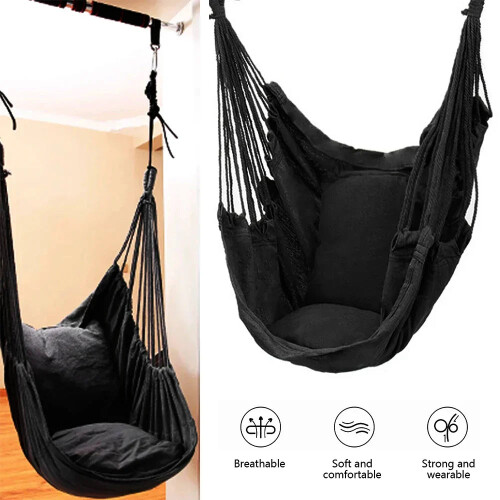 Portable Hanging Rope Hammock Chair 2