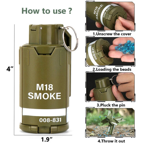 Tactical Hand Grenade Toy for Water Beads Battle 1