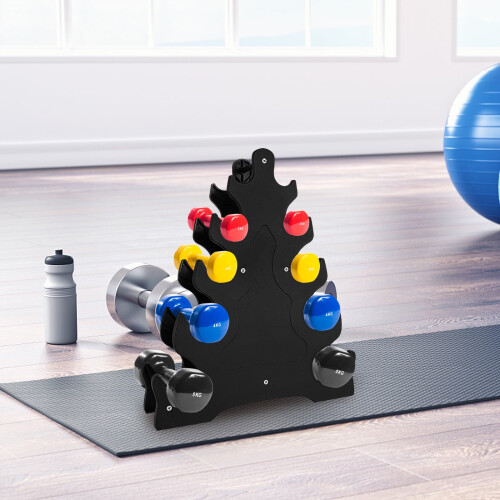 Dumbbell Storage Rack Leaf Design 5-Tier 2pcs 1