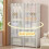 Dustproof Wardrobe Multi-layer Storage Rack with Curtains 2