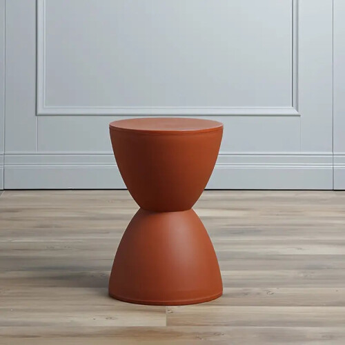 Hourglass-Shaped Plastic Storage Bench - Brownish Red 2