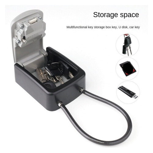 4 Digit Combination Key Safe Box Waterproof Key Storage Lock Box with Removable Chain,Multiple Options Available 1