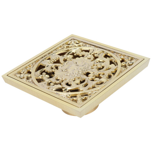 Αποχέτευση δαπέδου, 10x10cm Χρυσός χαλκός, Λεπτή στίλβωση που εξασφαλίζει ασφάλεια 2