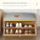 70cm Bamboo Shoe Rack Bench - Seat and Storage 5