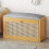 70cm Bamboo Shoe Rack Bench - Seat and Storage 8