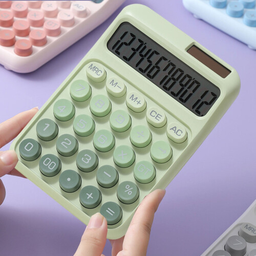 Desktop Calculator with Large LCD Display, Basic Calculator Dual Solar Power and Battery, Standard Function for Office, Home, School 1