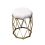 Elegance White Dressing Stool: Chic Makeup & Nail Scrubbing Chair 2