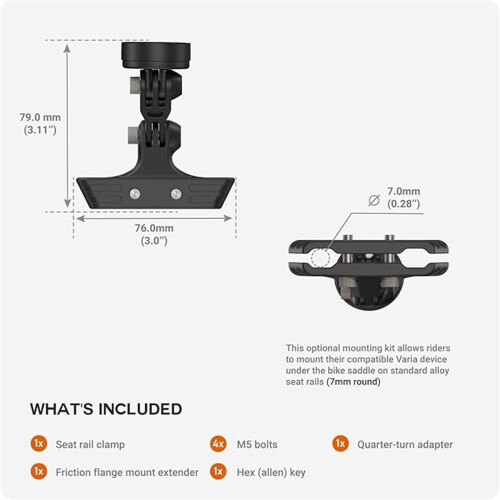 Bicycle Taillight Mount Black 1PC 2