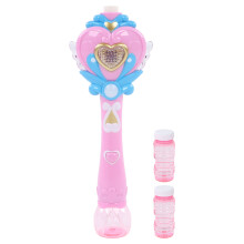 Magical Princess Bubble Wand, Butterfly Bubbles Wand Blower with Flashing Light and Wonderful Music, Indoor Outdoor Use for Parties and Gifts