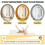 Elegant White Dressing Table Stool Set with LED Oval Mirror 6