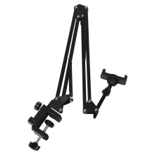 Foldable Desktop Phone Stand with 360 Degree Rotatable Clamp Arm for Desk and Bed Versatile