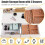 Elegant White Dressing Table Stool Set with LED Oval Mirror 7