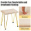 Elegant White Dressing Table Stool Set with LED Oval Mirror 8
