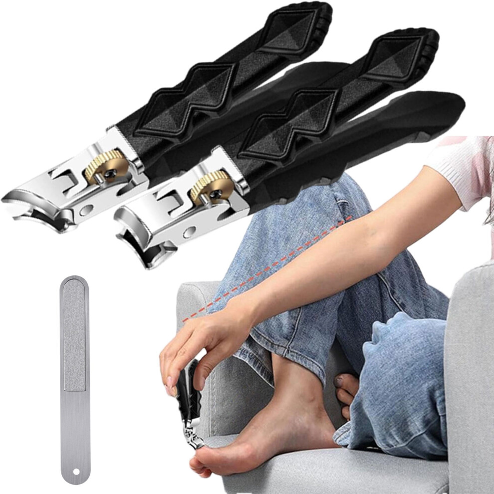 Toenail Clippers Wide Jaw Slanted Head 1 Pair