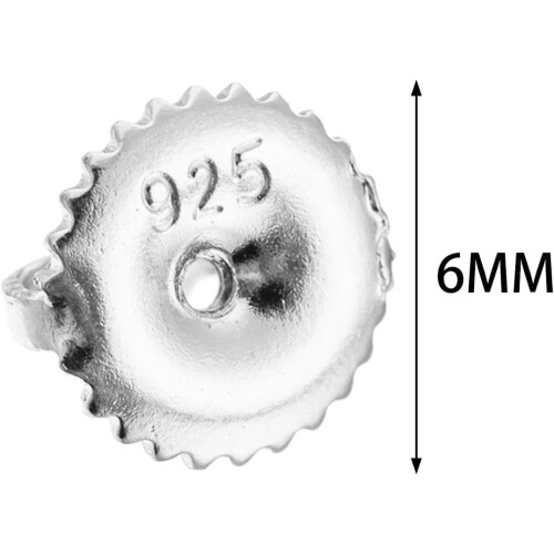 Silver Earring Backs for Studs 100 Pcs 2