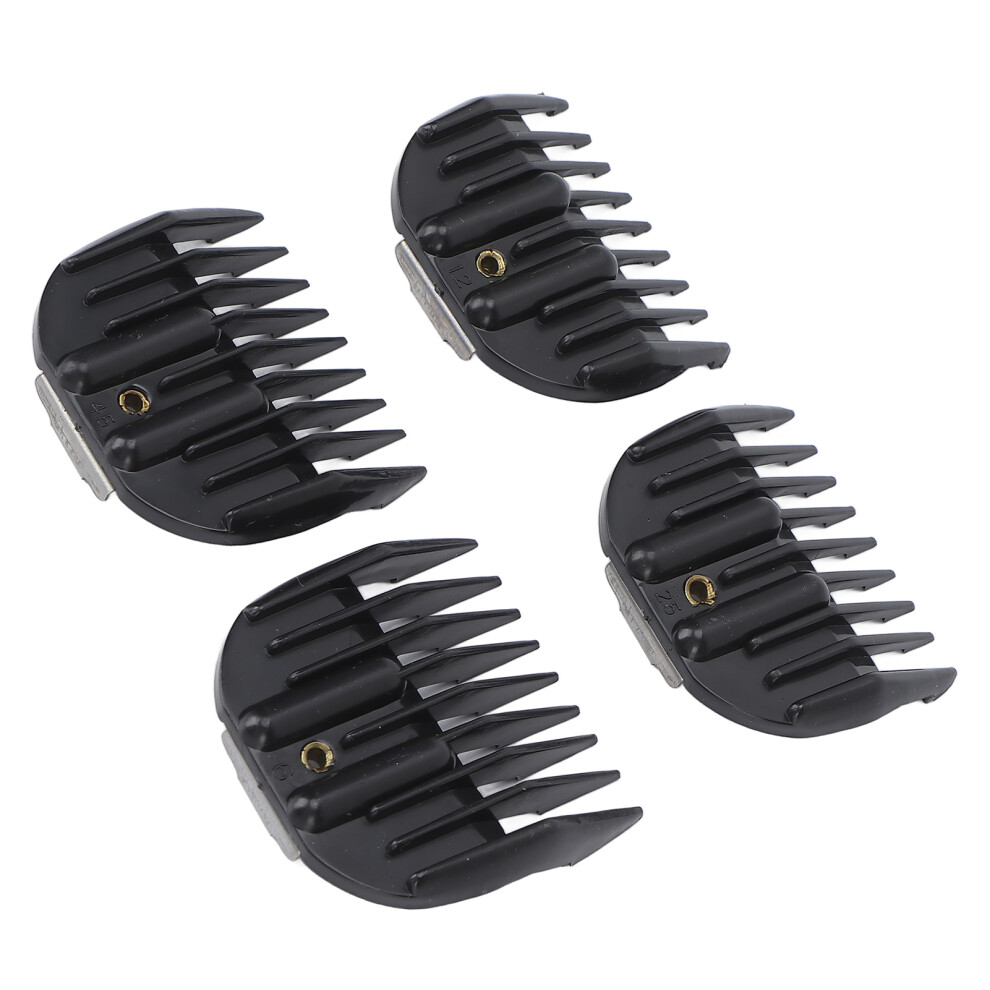 Black 4Pcs Hair Clipper Guide Combs Universal Guard Alloy Abs