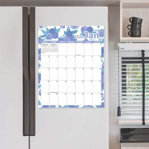 Magnetic Refrigerator Calendar 2026 12-Month 1