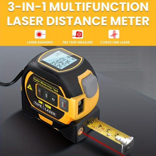 Laser Rangefinder & Steel Tape Measure 1