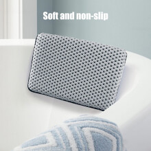 Bath Pillow with Suction Cups Foam Spa Pillow for Tub, Head and Neck Support, Non-Slip Bathing Comfort