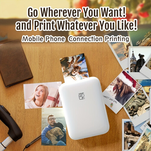 Wireless Portable Photo Printer Mini Color Printer for iOS/Android 2