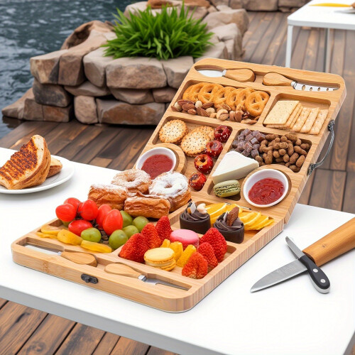 Wooden Cheese Platter Board with Box 2