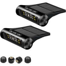 Solar-Powered RV Trailer TPMS with 4 Sensors LCD Display