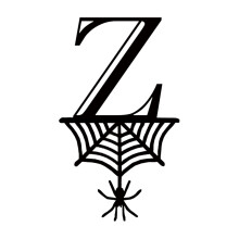 Halloween Savings, Halloween 26 Letter Decoration Hang Tag, Spider Hang Tag, Z