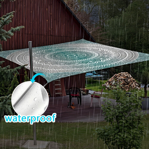 Mandala Waterproof Sun Shelter Canopy for 6 People 1