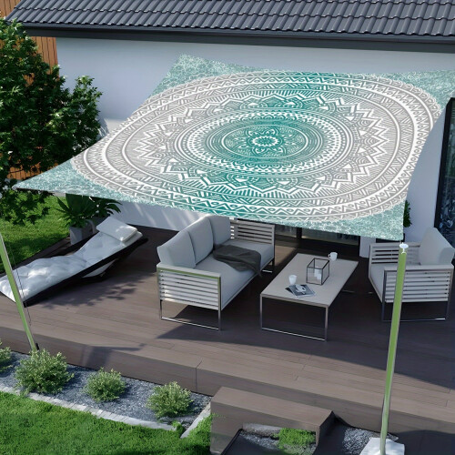 Mandala Waterproof Sun Shelter Canopy for 6 People 2