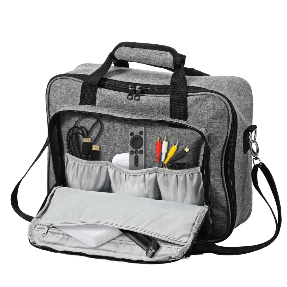 Projector Carrying Case Portable Travel Projector Bag With Accessories Storage Pockets And Adjustable Shoulder Straps For Travel 9558830167123