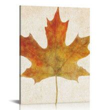 Décoration murale d'automne, impressions sur toile vintage de feuilles d'érable, décoration rustique d'automne pour la maison pour Thanksgiving 40