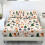 Twin Sheet Set Soft Beige Snowmen Design 3 PCS 1