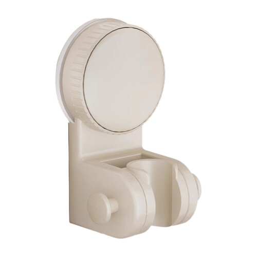 Shower Head Holder Adjustable Angle White Wall Mount with 1