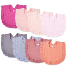 Baberos de muselina de 4 capas superabsorbentes, paquete de 8 unidades, para bebés y niños pequeños, compatibles con todas las necesidades de