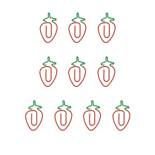 Metal Two-Tone Paper Clips, Fruit Shape, Beautifully Designed, 10 Per Pack