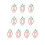 Metal Two-Tone Paper Clips, Fruit Shape, Beautifully Designed, 10 Per Pack 1
