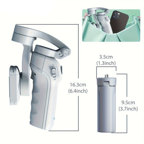 3-Axis Selfie Stick Stabilizer with LED & Face Tracking 1
