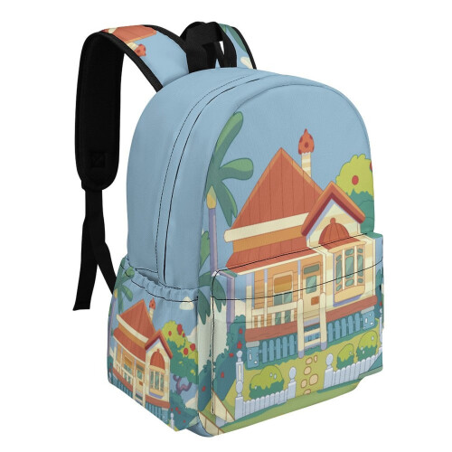 Mochila House de 17 polegadas em tecido Oxford, estilo casual, para uso diário. 1