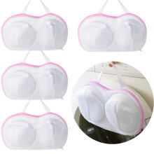 4-Pack Complete Laundry Solution: Bra Bags, Hanging Bag & Shoe Bag - Large Mesh Bra Laundry Bags for Washing Machine & Delicate Care