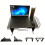 Portable Folding Student Study Table - Black PU Leather 5