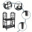 2-Tier Firewood Rack with Hooks 2