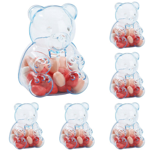 Πλαστική θήκη για καραμέλες Gummy Bear, διάφανο δοχείο σε σχήμα μεγάλης αρκούδας και 1