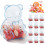 Πλαστική θήκη για καραμέλες Gummy Bear, διάφανο δοχείο σε σχήμα μεγάλης αρκούδας και 4