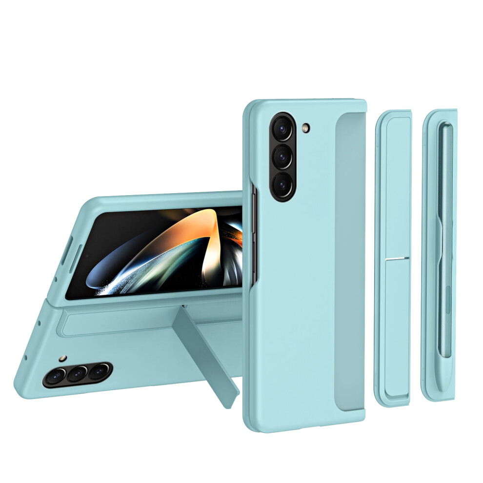 Allytech Phone Case For Compatible With Samsung Galaxy Z Fold 5 Â Iceblue, With Stylus Pen Holder, Kickstand, Shockproof & Hinge Protection 9485826748205