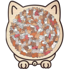 Puzzle in legno a forma di gatto Morandi da 135 pezzi – Decorazione creativa per la casa e regalo unico per gli amanti dei gatti e dei puzzle –