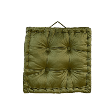 Coussin de sol carré en velours, coussin de méditation épais pour le yoga et le salon – 42 x 42 x 10 cm